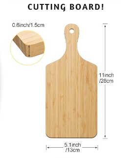 Custom Engraved Bamboo Cutting Board 11"x5"